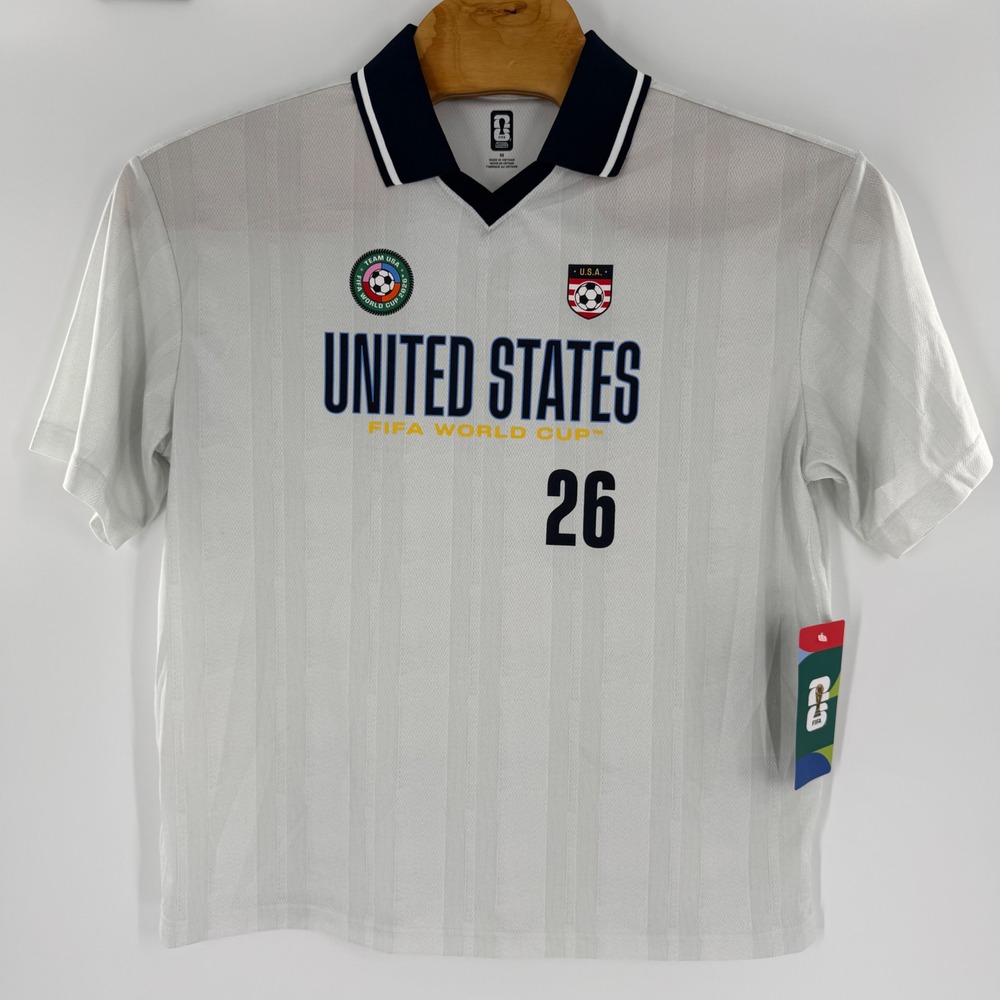 FIFA World Cup 2026 United States Soccer Jersey Mens Medium White USA 26 New